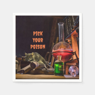 Halloween cocktail servetten, kies je vergif servet