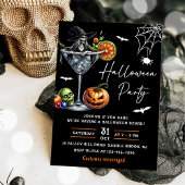 Halloween cocktails party kaart