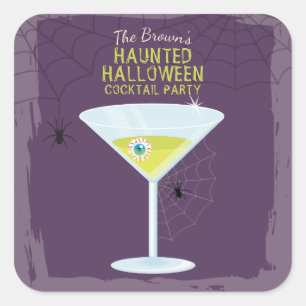 Halloween Cocktails Vierkante Sticker