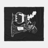 Halloween Coffee Fleece Deken (Voorkant (Horizontaal))