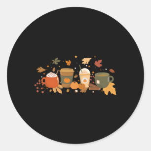 Halloween Coffee Pumpkin Latte Spice Coffee Love F Ronde Sticker