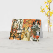  Halloween Collage Kaart (Gele Bloem)