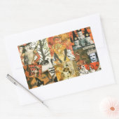 Halloween Collage Rechthoekige Sticker (Envelop)