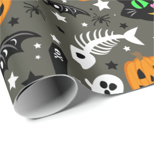 Halloween Confetti Wrapping Paper Cadeaupapier