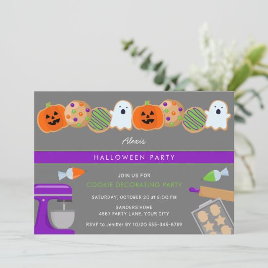 HALLOWEEN COOKIE INVITATION (Debout devant)
