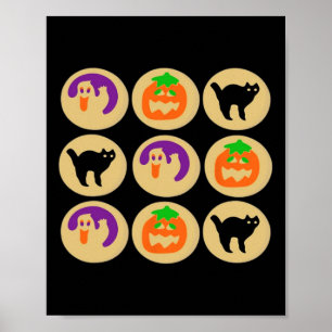 Halloween Cookies Ghost Pompoen Kat Halloween Suga Poster