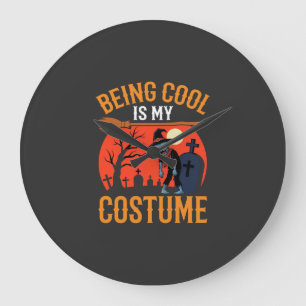 Halloween Cool Zijn Is Mijn Kostuum Zombie Ontwerp Grote Klok