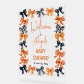 Halloween Coquette Black | Baby shower Orange Bows (Angle)