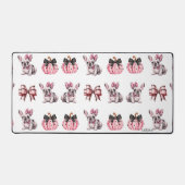 Halloween Coquette Bulldog Bow Bureaumat (Voorkant)