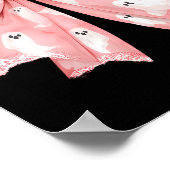 Halloween Coquette Ghost Bow Schattige Girly Soft Poster (Hoek)