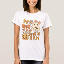 Halloween coquette ghost png ・ halloween 2025 png t-shirt