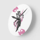 Halloween Corbeau rond Acrylique Horloge murale w (Angle)