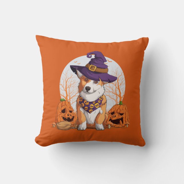 Halloween Corgi Kussen (Voorkant)