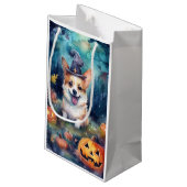 Halloween Corgi met pompoenen eng Klein Cadeauzakje (Achterkant Gekanteld)