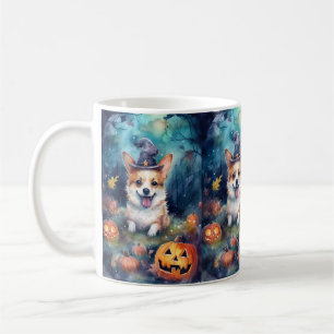 Halloween Corgi met pompoenen eng Koffiemok