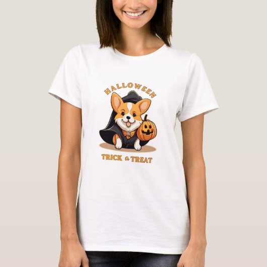 Halloween Corgi T-shirt (Voorkant)