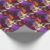 Halloween Corgi Vampire Pumpkins eng Cadeaupapier (Hoek)