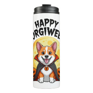 Halloween Corgiween, Spooky Corgi Dog Thermosbeker