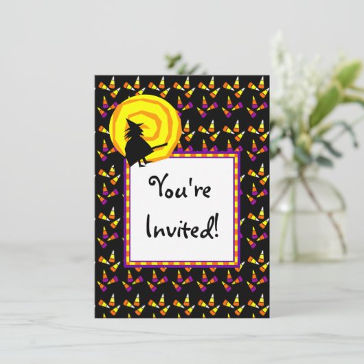 Halloween Corn Corn Custom Party Invitations (Debout devant)