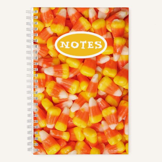 Halloween Corn de bonbons Carnet spirale (Recto)
