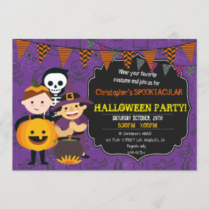 HALLOWEEN COSTUME ANNIVERSAIRE INVITATION
