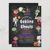 Halloween Costume Anniversaire Invitation (Devant / Derrière)