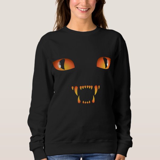 Halloween Costume Black Cat Hooded Sweatshirt (Voorkant)