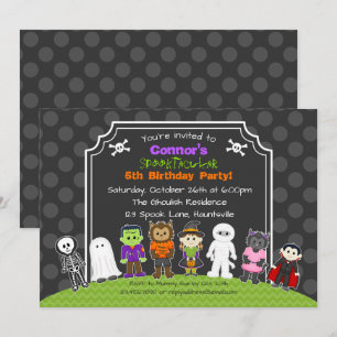 Halloween Costume d'anniversaire Invitation de fêt