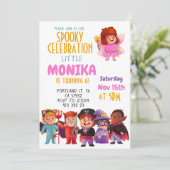 Halloween Costume fête Anniversaire Invitation (Debout devant)