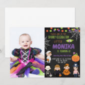 Halloween Costume fête Anniversaire Invitation  (Devant / Derrière)