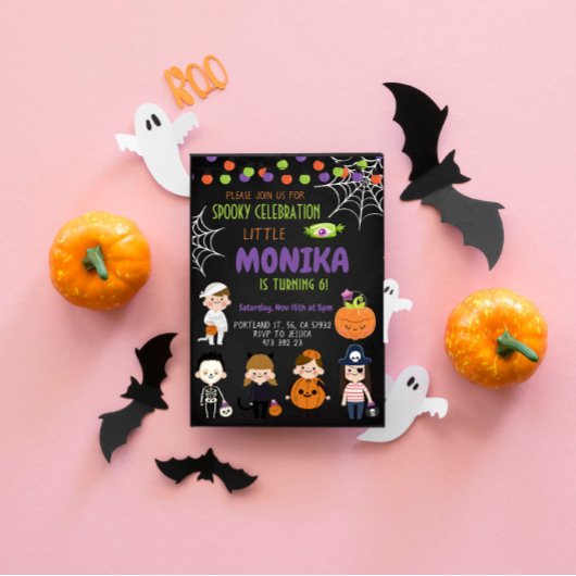 Halloween Costume fête Anniversaire Invitation