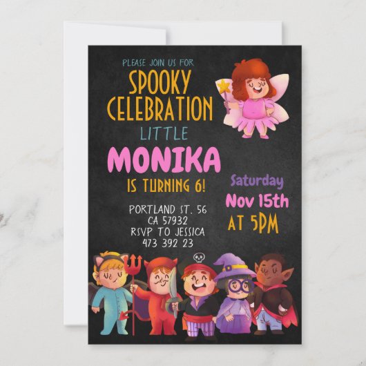 Halloween Costume fête Anniversaire Invitation (Devant)