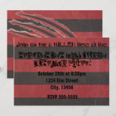 Halloween Costume fête Horreur Freddy Invitation (Devant / Derrière)