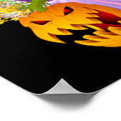 Halloween Costume  Floral Ghost Pumpkin Poster (Hoek)