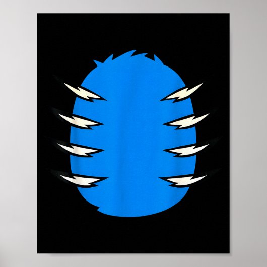 Halloween Costume Funny Blue Tiger Diy Group Match Poster (Voorkant)