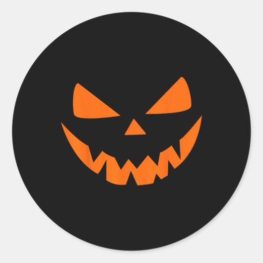 Halloween Costume Jack O' Lantern Pumpkin Face Wom Ronde Sticker (Voorkant)
