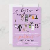 Halloween Costume Party Clothesline invitation (Devant)