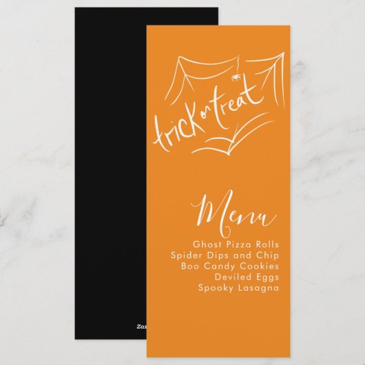 Halloween Costume Party Company Menu de l'événemen (Devant / Derrière)