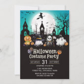 Halloween Costume Party Fun Ghosts Kaart (Voorkant)