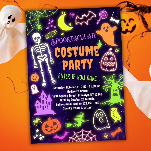 Halloween Costume Party Invitation Spooktacular