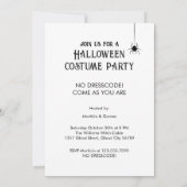 Halloween Costume Party Kaart (Achterkant)