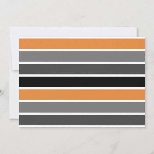 Halloween Costume Party Striped Patroon Kaart (Achterkant)