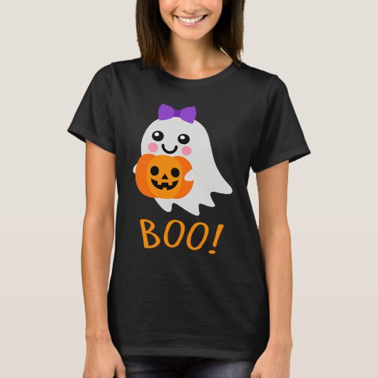 Halloween Costume  Sweet Ghost Jack o Lantern T-shirt (Voorkant)
