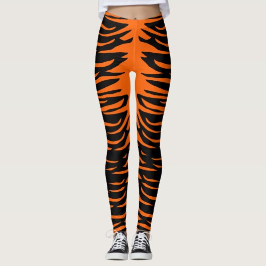 Halloween Costume Tiger Stripes Leggings (Devant)