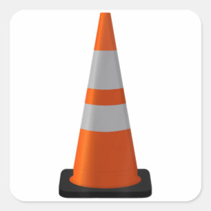 Halloween Costume Traffic cone grappige eenvoudige Vierkante Sticker