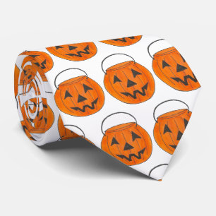 Halloween Costume Trick or treat Oranje Pumpkin Stropdas