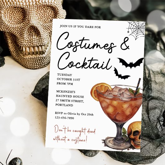 Halloween Costumes & Cocktails Invitation