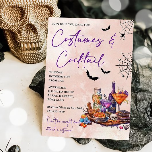 Halloween Costumes & Cocktails Invitation