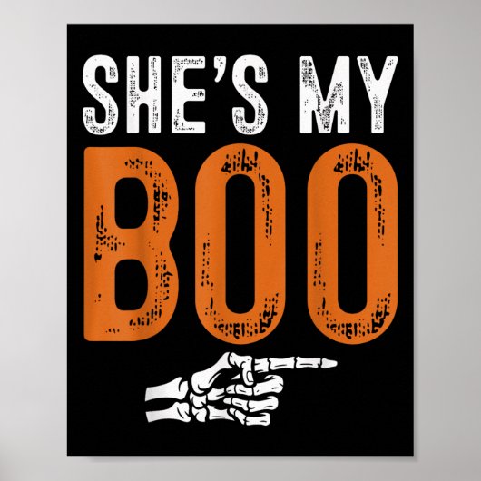 Halloween Costumes Shes My Boo Couple Matching Par Poster (Voorkant)