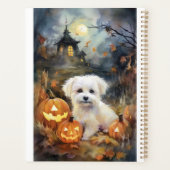 Halloween Coton de tulear with Pumpkins Scary Planner (Achterkant)